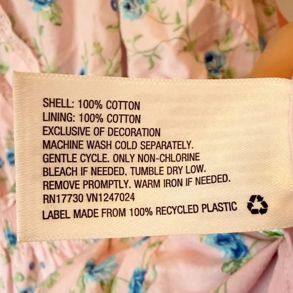 LoveShackFancy X Target Esme Pink Floral Mini Dress 2X - Picture 7 of 7